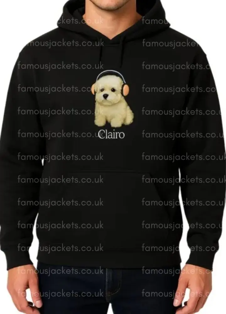 clairo-dog-black-hoodie - Famous Jackets clairo-dog-black-hoodie.webp
