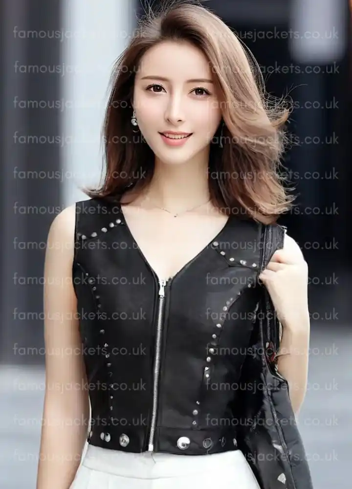 womens-studded-black-vest - Famous Jackets womens-studded-black-vest.webp