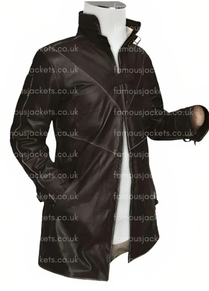 watch-dogs-brown-leather-coat - Famous Jackets