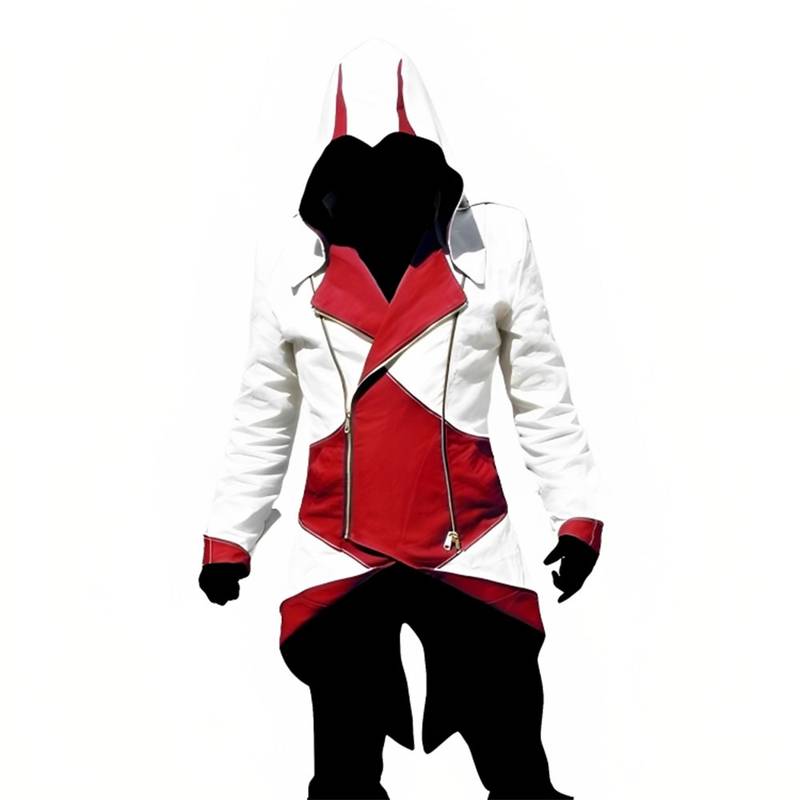 Assassin Creed Connor Kenway Red And White Hoodie Coat - Famous Jackets Assassin Creed Connor Kenway Red And White Hoodie Coat