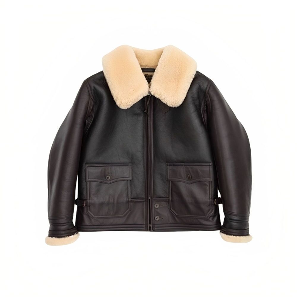 Navy M 445a Flight Shearling Jacket - Famous Jackets Navy M 445a Flight Shearling Jacket