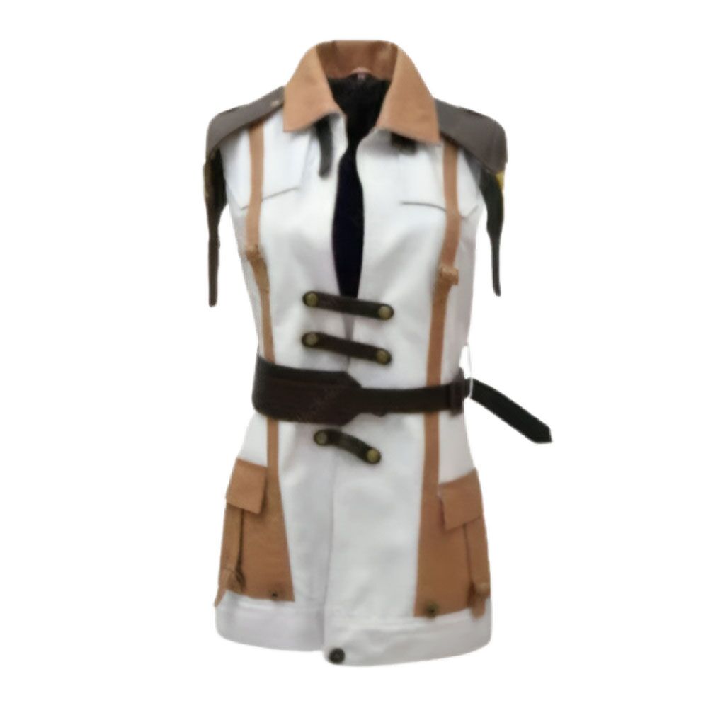 Final Fantasy Xiii Ali Hillis (Lightning) Leather Vest - Famous Jackets Final Fantasy Xiii Ali Hillis (Lightning) Leather Vest