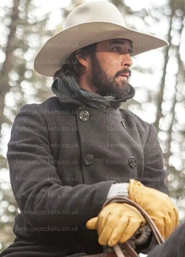 yellowstone-walker-black-peacoat - Famous Jackets