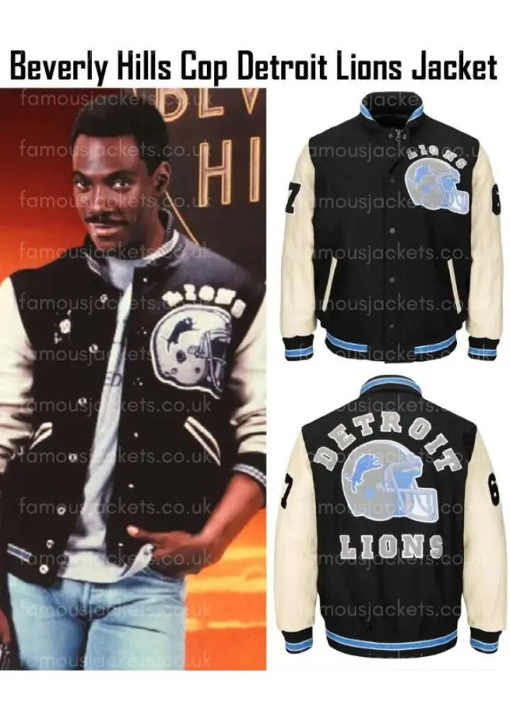 Axel Foley Beverly Hills Cops Jacket | Detroit Lions Jacket