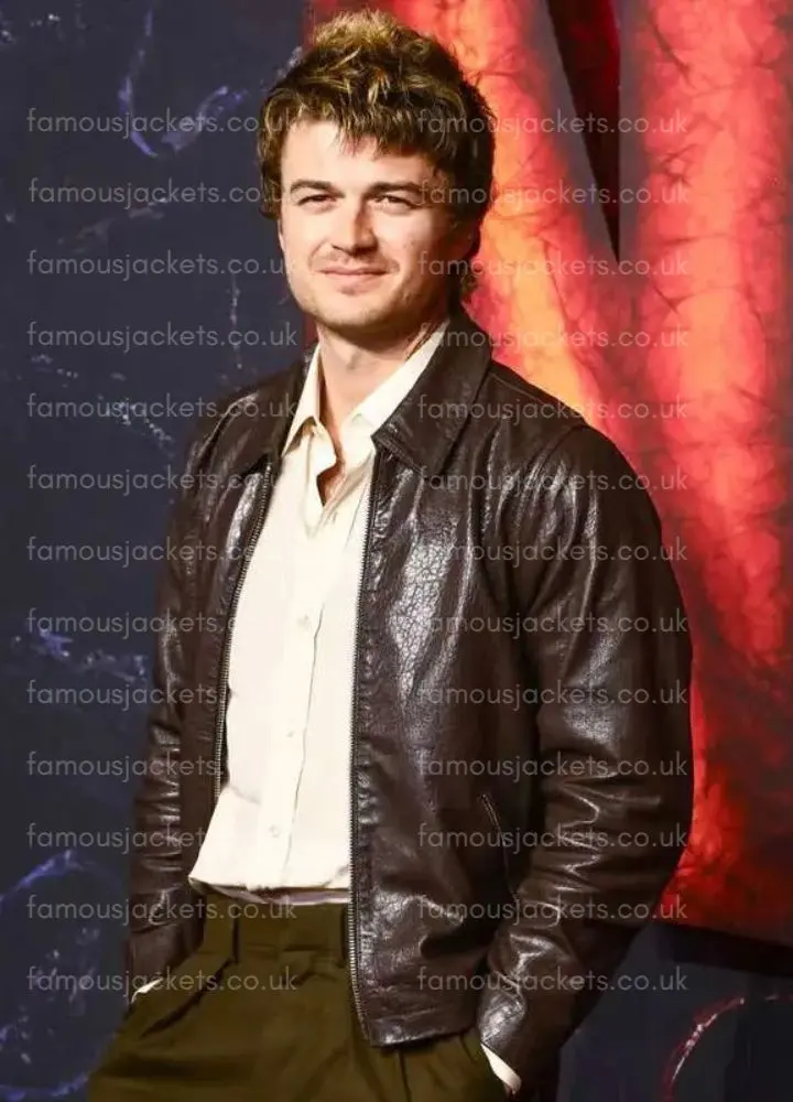 joe-keery-brown-leather-jacket - Famous Jackets joe-keery-brown-leather-jacket.webp