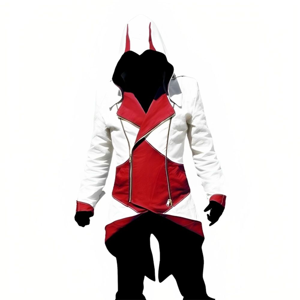 Assassin Creed Connor Kenway Red And White Hoodie Coat - Famous Jackets Assassin Creed Connor Kenway Red And White Hoodie Coat