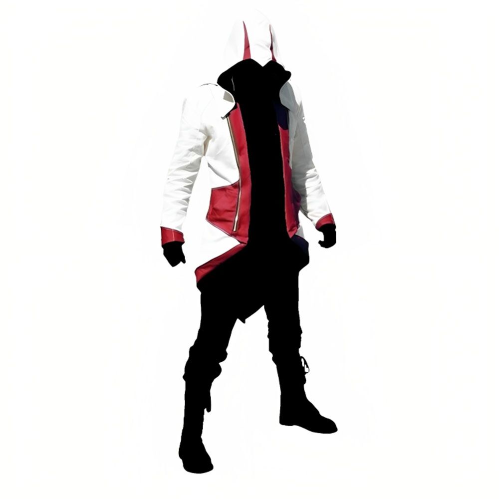 Assassin Creed Connor Kenway Red And White Hoodie Coat3 - Famous Jackets Assassin Creed Connor Kenway Red And White Hoodie Coat3