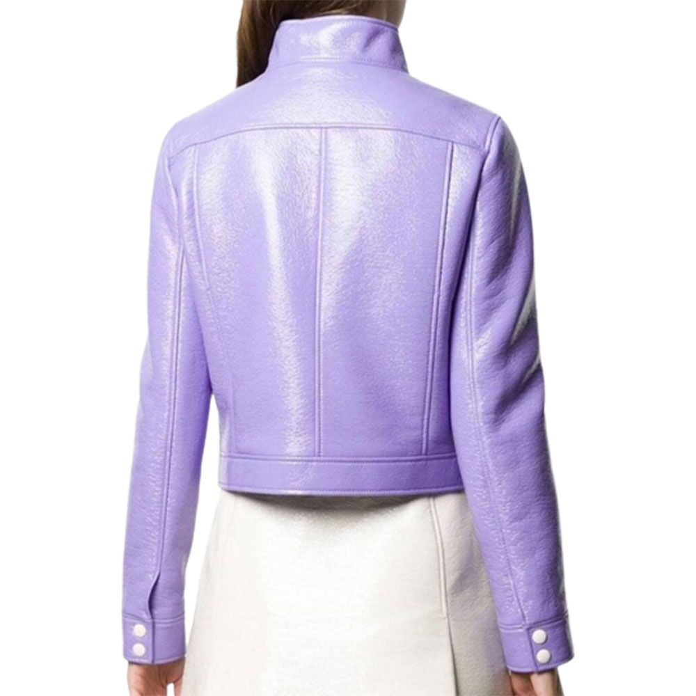 Emily In Paris S2 Lily Collins (Emily Cooper) Purple Jacket2 - Famous Jackets Emily In Paris S2 Lily Collins (Emily Cooper) Purple Jacket2